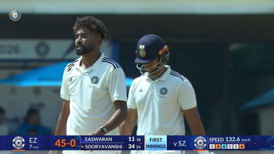 Duleep Trophy 2026 Final, EZ vs SZ: 4,6,4: Vaibhav on the charge vs Siraj