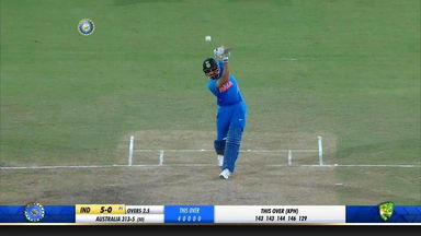 IND vs AUS 2019, 3rd ODI: Rohit Sharma Six