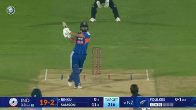 IND vs NZ 2026, 4th T20I: Rinku Singh Six
