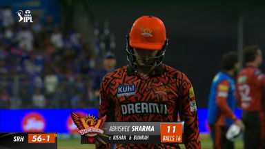 M55: MI vs SRH  – Abhishek Sharma Wicket