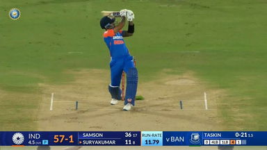 IND vs BAN 2024, 3rd T20I: Suryakumar Yadav Six