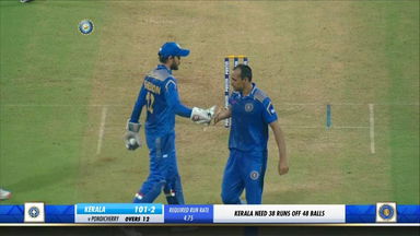 Ashith Sanganakal's 3/18 against Pondicherry
