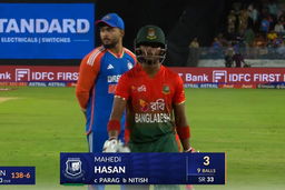 IND vs BAN 2024, 3rd T20I: Mehidy Hasan Wicket