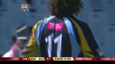 M6: SYD vs YOR – Haddin c Lyth b Azeem Rafiq