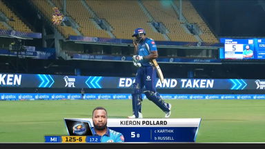 M05: KKR vs MI – Kieron Pollard Wicket