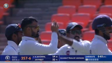 Ranji Trophy 2025 SF1, Gujarat vs Kerala: Gujarat 1st Innings Fall of Wickets