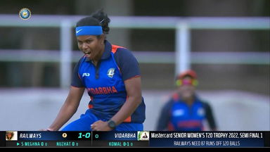 Senior Womens T20 Trophy 2022  SF1 : Komal Zanzad's first-ball strike for Vidarbha