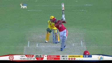 M55: KXIP vs CSK – KL Rahul Six