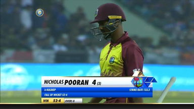 IND vs WI 2018, 2nd T20I: Nicolas Pooran Wicket