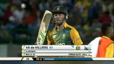 1ST T20I: IND vs SA – AB de Villiers Wicket