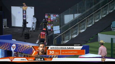 M08: KKR vs SRH – Wriddhiman Saha Wicket