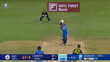 IND vs AUS 2023-24, 5TH T20I: Shreyas Iyer Six