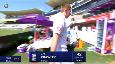 IND vs ENG 2024, 4TH Test: Zak Crawley Wicket