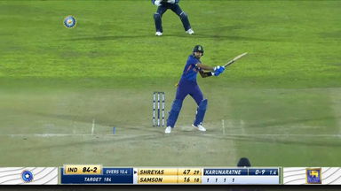 IND vs SL 2022, 2ND T20I: Shreyas Iyer Six