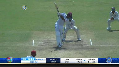 IND vs WI 2018, 1st Test Day 3: Kieran Powell Six