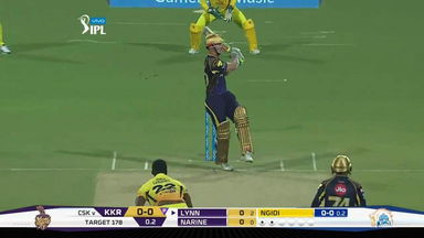 M33: KKR vs CSK – Chris Lynn Six