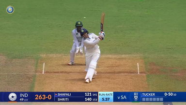 IND-W vs SA-W 2024, 1st Test: Shafali Verma Six