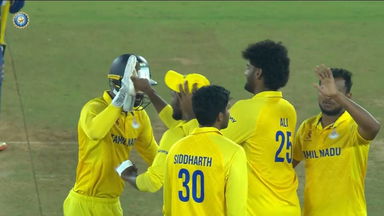 SMAT 2025, Tamil Nadu vs Tripura: Fall of Wickets