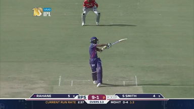 M4: KXIP vs RPS – Ajinkya Rahane Six