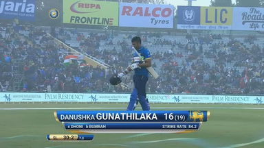 IND vs SL 2017, 2nd ODI: Danushka Gunathilaka Wicket