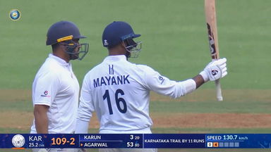 Ranji Trophy 2025-26 QF4, Mumbai vs Karnataka: Mayank Agarwal's fighting 92 (134) against Mumbai