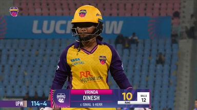 Wicket: Match 16, UP Warriorz vs Mumbai Indians, WPL 2025: Vrinda Dinesh Wicket