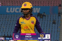 Wicket: Match 16, UP Warriorz vs Mumbai Indians, WPL 2025: Vrinda Dinesh Wicket