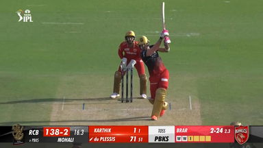 M27: PBKS vs RCB –  Faf Du Plessis  Six