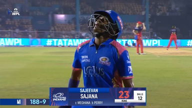 Wicket: Match 20, Mumbai Indians vs Royal Challengers Bengaluru, WPL 2025: Sajeevan Sajana Wicket