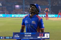 Wicket: Match 20, Mumbai Indians vs Royal Challengers Bengaluru, WPL 2025: Sajeevan Sajana Wicket