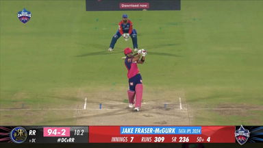 M56: DC vs RR  – Riyan Parag Six