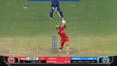 M29: PBKS vs DC – Mayank Agarwal Six