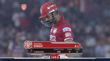 M49: KXIP vs KKR – Swapnil Singh Wicket