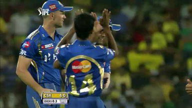 Match 1 CSK vs MI - du Plessis'  Wicket
