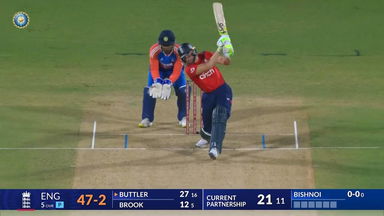 IND vs ENG 2025, 2nd T20I: Jos Buttler Six