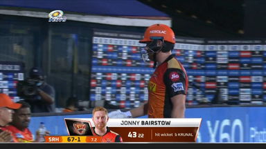 M09: MI vs SRH  – Jonny Bairstow Wicket