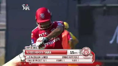 M53: KXIP vs CSK – Wriddhiman Saha Wicket