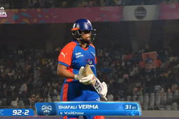 Wicket: Eliminator, Gujarat Giants vs Delhi Capitals, WPL 2026: Shafali Verma Wicket