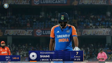 IND vs ENG 2025, 3rd T20I: Mohammad Shami Wicket