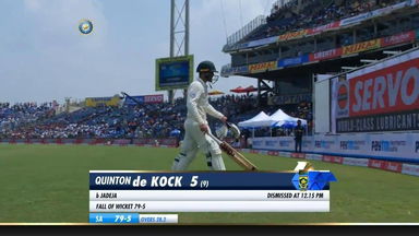 IND vs SA 2019, 2nd Test, Day 4: Quinton de Kock Wicket