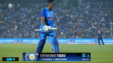 IND vs SL 2023, 2ND T20I: Suryakumar Yadav  Wicket