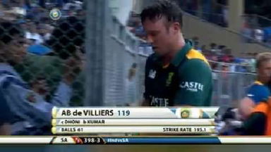 5TH ODI: IND vs SA – AB de Villiers Wicket