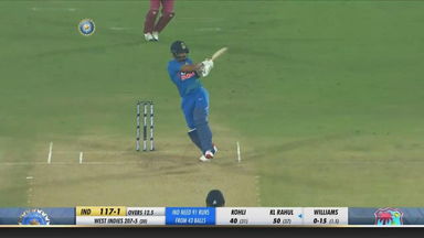 IND vs WI 2019, 1st T20I: KL Rahul Six