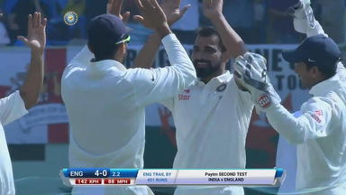 IND vs ENG 2016, 2nd Test : ENG 1st Innings Fall of Wickets
