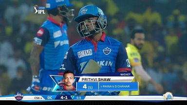 M50: CSK vs DC – Prithvi Shaw Wicket