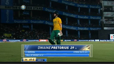 IND vs SA 2022, 1ST T20I: Dwaine Pretorius Wicket