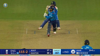 IND vs ENG 2025, 3rd ODI: Tom Banton Six