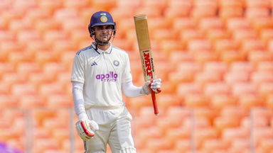 Captain Gill raises 8th Test fifty