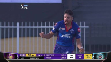 Avesh Khan's economical 3/13