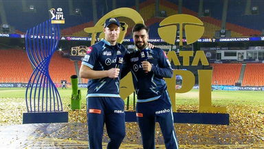 Capping off Gujarat Titans' IPL 2022 win with Rashid Khan and David Miller